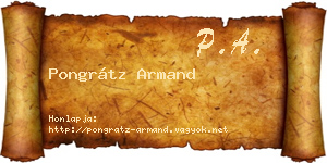 Pongrátz Armand névjegykártya